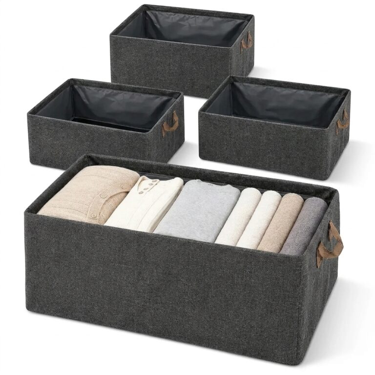 Kit cesto organizador de guarda-roupa reforçado